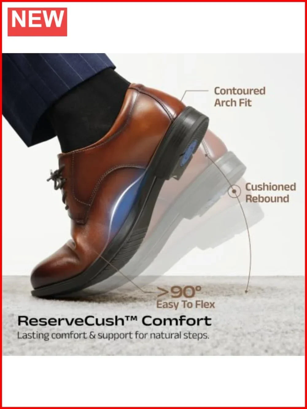 Men's Classic Leather Dress Shoes Comfort Oxfords Lace Up Business Formal